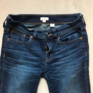 J Crew jeans, dark wash stretchy (short), 24/28